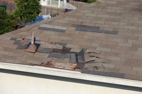 Hurricane roof damage in Albany